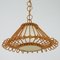 Midcentury Spanish Rattan Pendant, 1960s 4