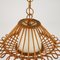 Lámpara colgante española Mid-Century de ratán, años 60, Imagen 16