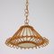 Midcentury Spanish Rattan Pendant, 1960s 1