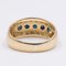 18K Vintage Yellow Gold Ring with Sapphires and Diamonds, 50s, Image 4