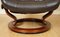Vintage Leather Recliner Swivel Armchair from Ekornes 11