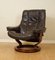 Vintage Leather Recliner Swivel Armchair from Ekornes, Image 2