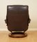 Vintage Leather Recliner Swivel Armchair from Ekornes 6