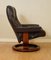 Vintage Leather Recliner Swivel Armchair from Ekornes 4