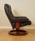 Vintage Leather Recliner Swivel Armchair from Ekornes, Image 4