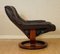 Vintage Leather Recliner Swivel Armchair from Ekornes, Image 5