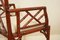 Sillas de comedor vintage de bambú con asientos de tela. Juego de 8, Imagen 10