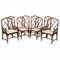 Vintage Bamboo Dining Chairs with Fabric Seating, Set of 8, Image 1