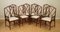 Vintage Bamboo Dining Chairs with Fabric Seating, Set of 8 2