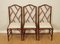 Vintage Bamboo Dining Chairs with Fabric Seating, Set of 8 4
