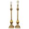 French Lamps with Faux Marble Balls, Set of 2 1