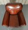 Victorian Maroon Leather Club Armchairs and Sofa, Set of 3 10