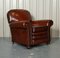 Victorian Maroon Leather Club Armchairs and Sofa, Set of 3, Image 8