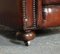 Victorian Maroon Leather Club Armchairs and Sofa, Set of 3 12