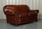 Victorian Maroon Leather Club Armchairs and Sofa, Set of 3 3