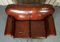 Victorian Maroon Leather Club Armchairs and Sofa, Set of 3, Image 5