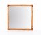 Quadratischer italienischer Mid-Century Spiegel mit gewebtem Bambus & Korbgeflecht Rahmen, 1970er 5