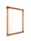 Quadratischer italienischer Mid-Century Spiegel mit gewebtem Bambus & Korbgeflecht Rahmen, 1970er 2