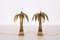 Mid-Century Brass Palm Table Lamps Attributed to Maison Jansen, 1970s, Set of 2 9