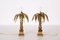 Mid-Century Brass Palm Table Lamps Attributed to Maison Jansen, 1970s, Set of 2, Image 9