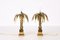 Mid-Century Brass Palm Table Lamps Attributed to Maison Jansen, 1970s, Set of 2 5