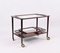Mid-Century Italian Wooden Bar Cart with Glass Serving Trays Attributed to Cesare Lacca, 1950s, Image 5