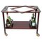 Mid-Century Italian Wooden Bar Cart with Glass Serving Trays Attributed to Cesare Lacca, 1950s 15