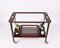Mid-Century Italian Wooden Bar Cart with Glass Serving Trays Attributed to Cesare Lacca, 1950s, Image 13