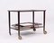 Mid-Century Italian Wooden Bar Cart with Glass Serving Trays Attributed to Cesare Lacca, 1950s 6