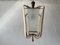 Italian Ceiling Light in Glass with Metal Frame, 1950s, Image 6
