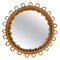 Small Mid-Century Italian Wall Mirror in Rattan and Bamboo, 1960s, Image 1