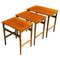 Tavolini ad incastro Mid-Century moderni di Hans Wegner per Andreas Tuck, anni '60, set di 3, Immagine 1