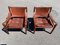 Chaises Sirocco Safari Mid-Century de Arne Norell AB, Set de 2 7