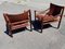 Chaises Sirocco Safari Mid-Century de Arne Norell AB, Set de 2 9