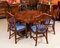 Antique Circular Dining Table & 6 Chairs, Set of 7 17