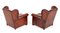 Victorian Club Chairs in Leather with Wingback, Set of 2, Image 5