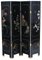 Large Antique Victorian Chinoiserie Dressing Screen in Black Lacquer, 1900, Image 2