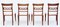 Antique Dining Chairs in Mahogany, Set of 4 2