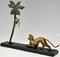 P. Berjean, Art Deco Panther and Monkey Sculpture, Bronze, Image 2