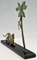 P. Berjean, Art Deco Panther and Monkey Sculpture, Bronze 6