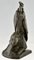 A. Kain, Skulptur eines Geier auf einer Sphinx, Bronze 2