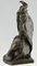 A. Kain, Skulptur eines Geier auf einer Sphinx, Bronze 5