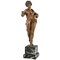 P. Fattorini, Art Deco Smoking Woman in Pyjamas, Bronze 1