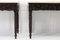 Large 19th Century Chinese Hardwood Marble Top Console Tables, Set of 2 3