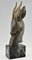 Georges Garreau, Art Deco Büste eines Hirsches, Bronze 9