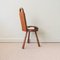 Vintage Portuguese Tripod Chair with Cowhide, 1940s 5