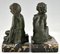 Art Deco Bronze Nymph and Faun Bookends by Pierre Le Faguays, Set of 2, Image 5