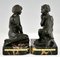 Art Deco Bronze Nymph and Faun Bookends by Pierre Le Faguays, Set of 2, Image 6