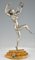 Marcel Bouraine, Scultura Art Déco di Nudo danzante con uccelli, bronzo, Immagine 2