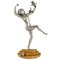 Marcel Bouraine, Sculpture Art Déco de Nu Dansant avec Oiseaux, Bronze 1
